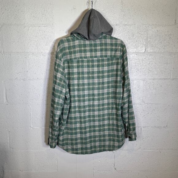 Buffalo David Bitton Men's Jakeim Plaid Hoodie Shacket forest green XXL $99 - Picture 3 of 8